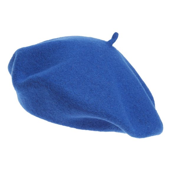 Vintage Accessories - VINTAGE Royal Blue English Wool Beret by Tie Rack